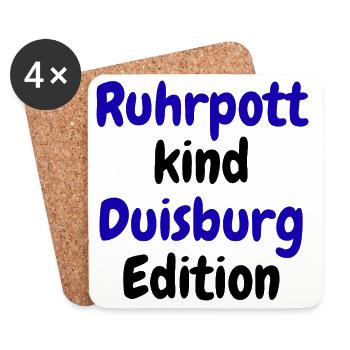 Ruhrpott Kind - Édition Duisbourg - Dessous de verre (lot de 4) - blanc - Devant