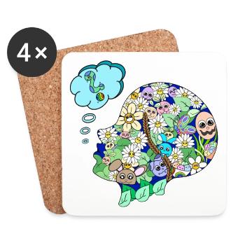 creative spirit - Coasters (set of 4) - white - Front