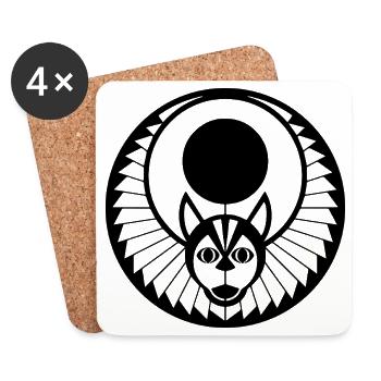 Crop circle divinité égyptienne - Dessous de verre (lot de 4) - blanc - Devant