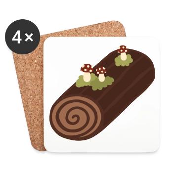 Bûche De Noël - Coasters (set of 4) - white - Front