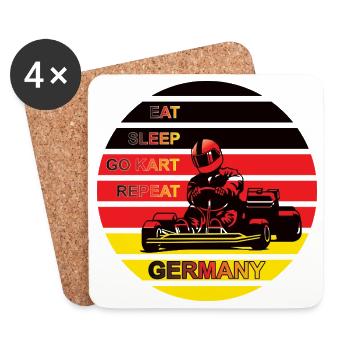 Motorsport and everyday life motif in Germany - Coasters (set of 4) - white - Front