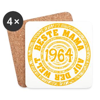 Mutter 1964 - Untersetzer (4er-Set) - Weiß - Vorne