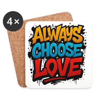 Always love - Coasters (set of 4) - white - Front