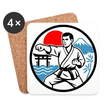 Karaté Nature - Dessous de verre (lot de 4) - blanc - Devant