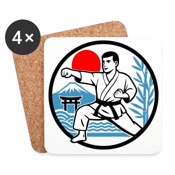 Karate Nature - Untersetzer (4er-Set) - Weiß - Vorne