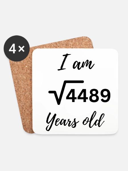 √4489 = 67 – Clever älter werden! - Untersetzer (4er-Set) - Weiß