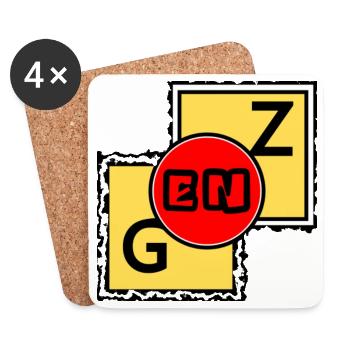 GEN Z Blocks - Coasters (set of 4) - white - Front