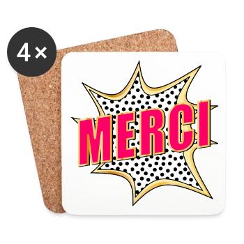 THANK YOU POP-ART - Coasters (set of 4) - white - Front