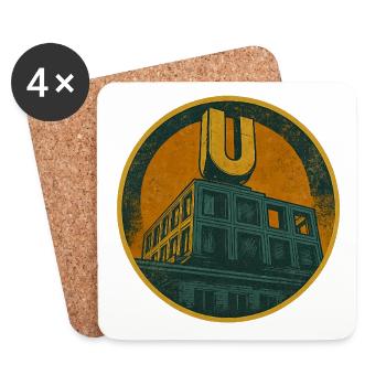 Dortmund U - Dessous de verre (lot de 4) - blanc - Devant