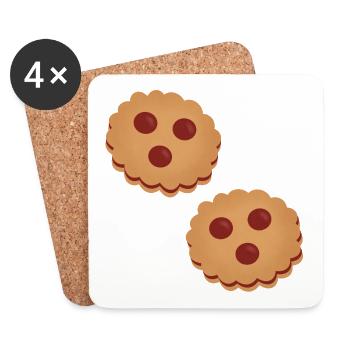 Spitzbuben Jam Filled Cookies - Coasters (set of 4) - white - Front