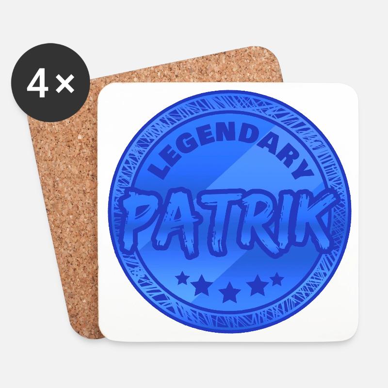 Geschenk für Patrik - Untersetzer (4er-Set) - Weiß