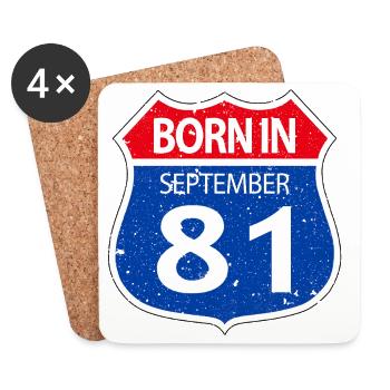 Born_in_September_81 - Coasters (set of 4) - white - Front
