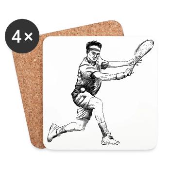 Tennis - Coasters (set of 4) - white - Front
