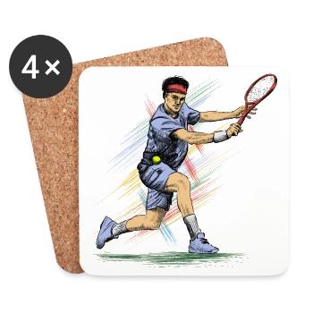 Tennis - Coasters (set of 4) - white - Front