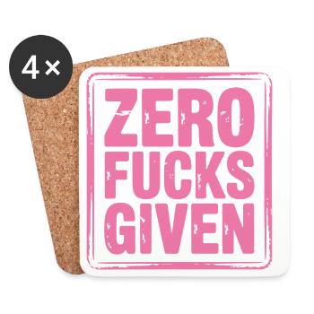 Feminist Statement Bold Design - Coasters (set of 4) - white - Front
