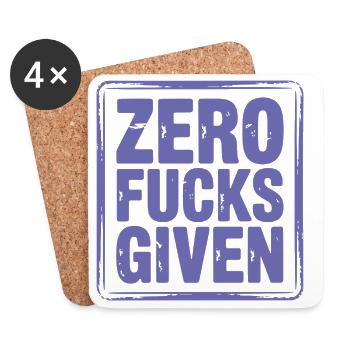 Radical Zero Fucks Given Design - Coasters (set of 4) - white - Front