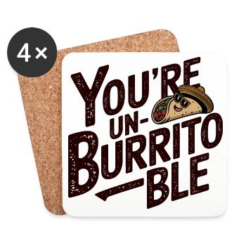 Du bist ein un-burrito-fähiger, lustiger Liebhaber mexikanischer Küche - Untersetzer (4er-Set) - Weiß - Vorne