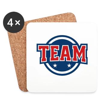 Team Logo Design - Coasters (set of 4) - white - Front