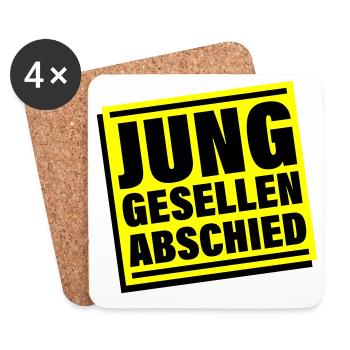 Junggesellenabschied Jga Junggeselle - Untersetzer (4er-Set) - Weiß - Vorne