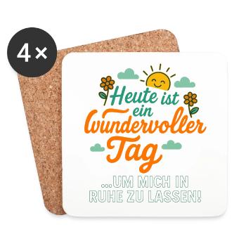 Inspiring quote design with sunshine - Coasters (set of 4) - white - Front