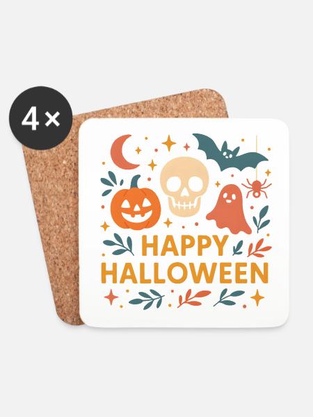Classic Halloween - Coasters (set of 4) - white