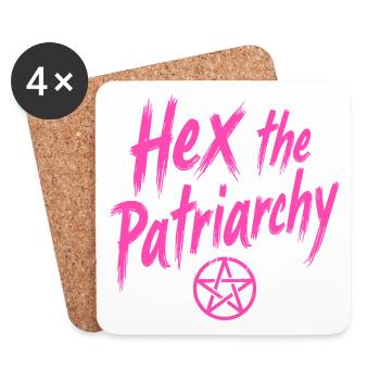 Hex The Patriarchy – Déclaration féministe - Dessous de verre (lot de 4) - blanc - Devant