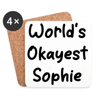 World's okayest Sophie - Untersetzer (4er-Set) - Weiß - Vorne
