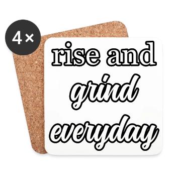 Chase Dreams with Passion Inspirational Mantra	 - Coasters (set of 4) - white - Front