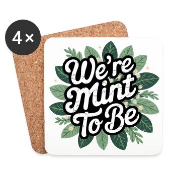 Affirmation botanique fantaisiste, nous sommes prêts à être - Dessous de verre (lot de 4) - blanc - Devant