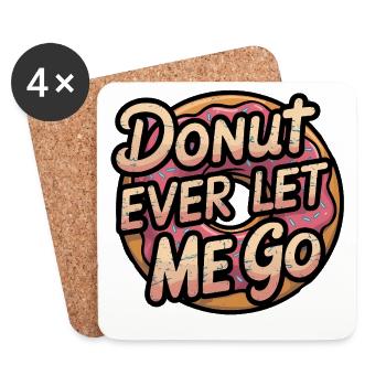 Süßer Donut-Spruch, Beziehung - Untersetzer (4er-Set) - Weiß - Vorne
