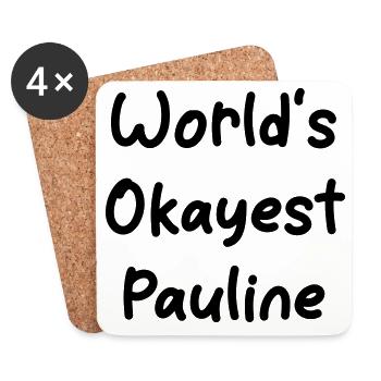 Pauline la plus correcte du monde - Dessous de verre (lot de 4) - blanc - Devant