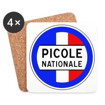Picole Nationale nouveau design - Dessous de verre (lot de 4) - blanc - Devant