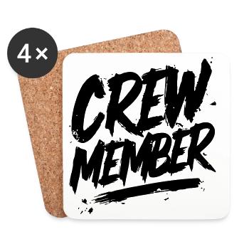 crew member - Coasters (set of 4) - white - Front