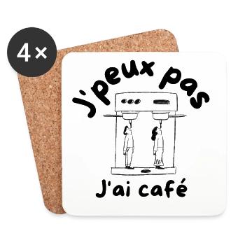 Ich kann keinen Kaffee trinken - Untersetzer (4er-Set) - Weiß - Vorne