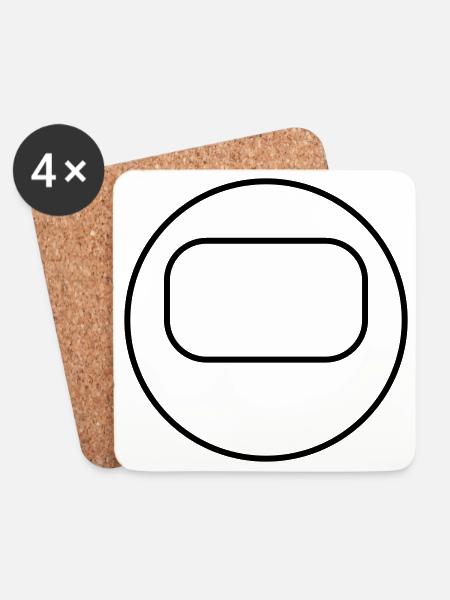 Geometric Abstract Artist Design - Coasters (set of 4) - white