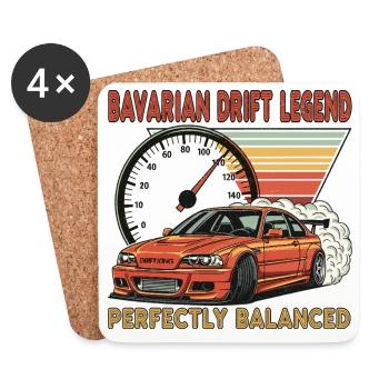 Bavarian Drift Legend - Untersetzer (4er-Set) - Weiß - Vorne