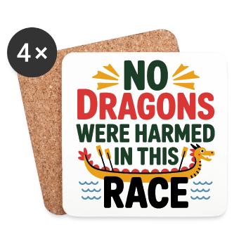 Festival des bateaux-dragons - Dessous de verre (lot de 4) - blanc - Devant