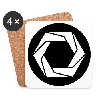 Geometric Aperture Symbol - Coasters (set of 4) - white - Front