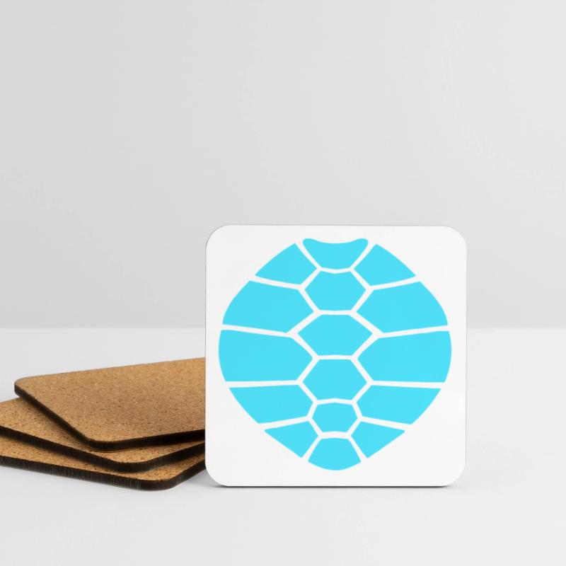 Turtle shell pattern turtle icon cool Coasters (set of 4)