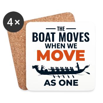 Dragon Boat Moves As One Team  - Coasters (set of 4) - white - Front