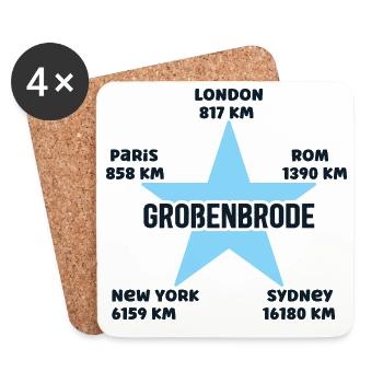 Großenbrode Vacances Côte de la mer Baltique Côte de la mer Baltique - Dessous de verre (lot de 4) - blanc - Devant