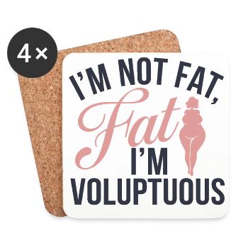 Mutiges Empowerment für Body Positivity - Untersetzer (4er-Set) - Weiß - Vorne