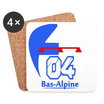 Bas-Alpine 04 logo - Coasters (set of 4) - white - Front