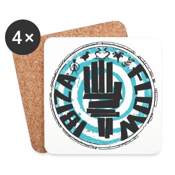 Design puissant d’Ibiza dans le style graffiti - Dessous de verre (lot de 4) - blanc - Devant