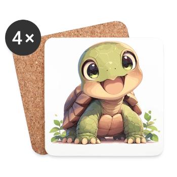 Tortues Tortue - Dessous de verre (lot de 4) - blanc - Devant
