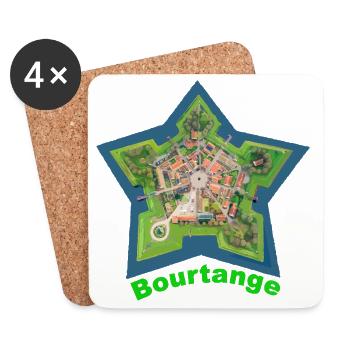 Bourtange Star Shape with Fortress Detail - Coasters (set of 4) - white - Front