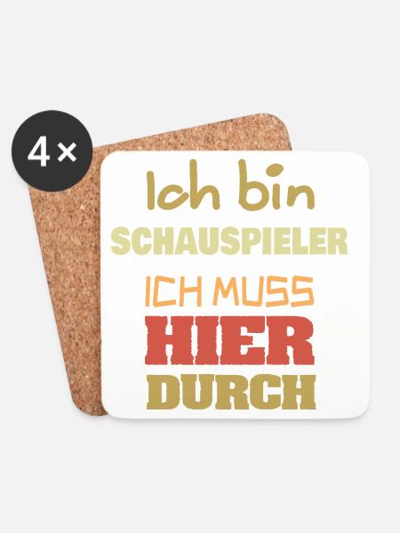 Beruf Schauspieler - Untersetzer (4er-Set) - Weiß
