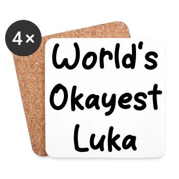 s_okayest_Luka du monde - Dessous de verre (lot de 4) - blanc - Devant