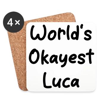 World's okayest Luca - Untersetzer (4er-Set) - Weiß - Vorne