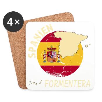 Formentera - Untersetzer (4er-Set) - Weiß - Vorne